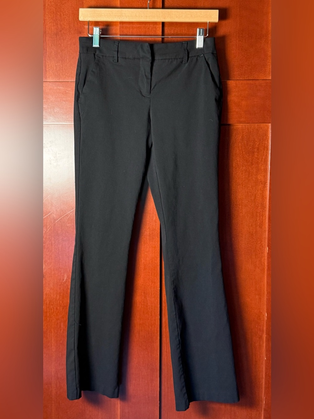 Elite Collection Black Mid Rise Bootcut Dress Trousers Size 7/8